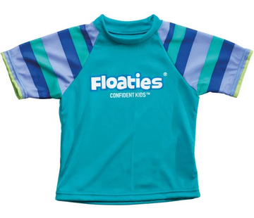 Floaties Rash Vest - 2-4 years - Green Striped